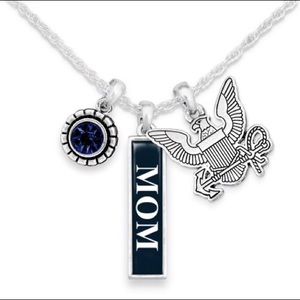 Navy 3 Charm Necklace
